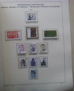 BRD Sammlung ex 1985 - 1987 ** + gestempelt auf Schaubek-Vordruck - Picture 1 of 22