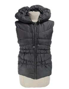 MICHAEL KORS Mujeres Cremallera Completa Hinchada Sudadera con Capucha Chaleco Chaqueta Talla M Gris Sin Mangas 83P - Imagen 1 de 6