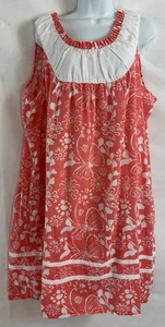 Vintage Anthony Richards Übergröße 2X orange Blumen Rüschen Mumu Hauskleid Pkts - Bild 1 von 17