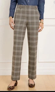 Talbots Southampton Straight Leg Dress Pants Size 16 Glen Plaid Fall Multi Work - Picture 1 of 14