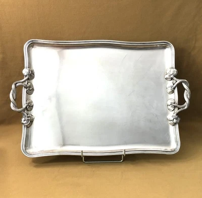grand plateau de service ART NOUVEAU métal argenté Poinçons Russe 54 x 36 Russie - Photo 1/4