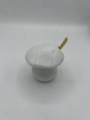 De colección Por Champiñón Azúcar Cuenco Limoges Francia Plato para Servir Azúcar Cuenco con Tapa Cuchara Foto 1 de 4