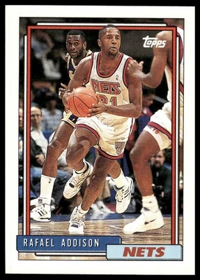 Rafael Addison 1992-93 Topps #345 New Jersey Nets - Image 1 of 2