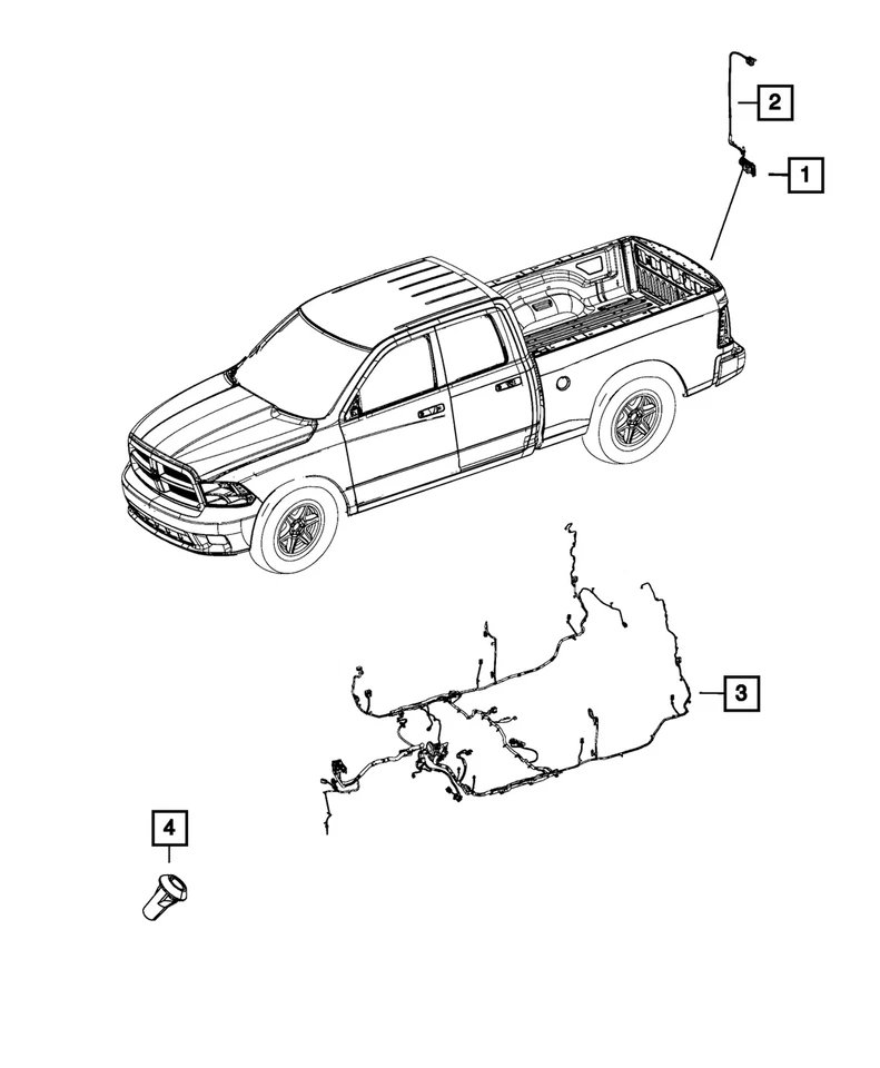 Genuine Mopar Body Wiring 68160551AE - Image 1 of 1