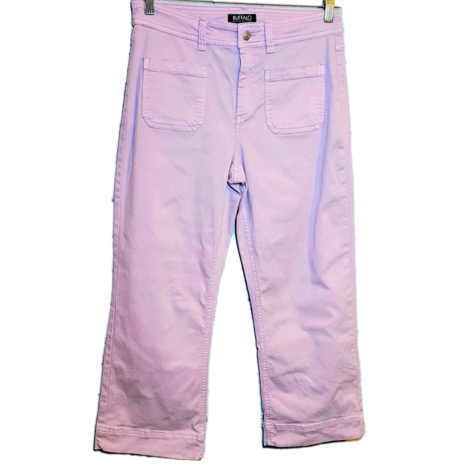 Buffalo Brigette Soft Stretch Crop Pants Lilac Size 10/30 High Rise Hippie Y2K - Image 1 of 4
