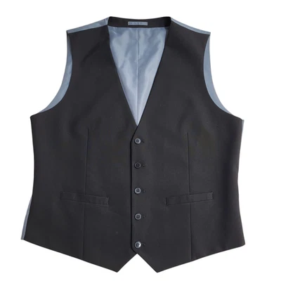 Burton Waistcoat Black 2 Pocket Smart Formal Men's L 42-44" - Image 1 of 4