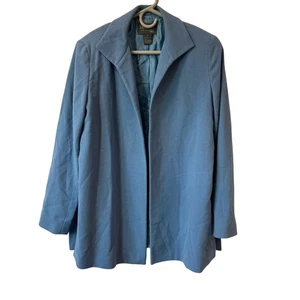 Lafayette 148 Angora Wool Cashmere Light Blue Jacket Preppy Quiet Luxury 8 - Picture 1 of 7