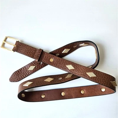 Cinturón de cuero marrón con tachuelas Rag & Bone Colin $275 agotado para mujer talla mediana usado en excelente estado Foto 1 de 4