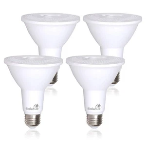 4 Pack PAR38 LED Light Bulb 90 CRI 12W = 100-120 Watt , Soft White 3000K, Dim... - Picture 1 of 7
