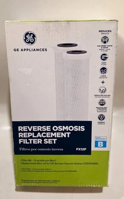 Genuine ​GE FX12P Reverse Osmosis Replacement Filter Set 2 filters - Image 1 of 2