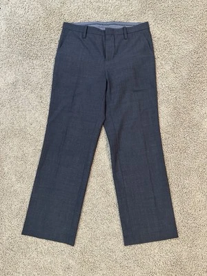 Armani Exchange Trousers Men 33x32 Dark Grey Wool Blend Adjustable Waist EUC - Image 1 of 4