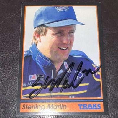 Sterling Marlin Autographed Signed 1991 TRAKS card NASCAR #22 - Image 1 of 3
