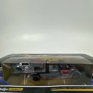 Maisto 1:64 2018 Elite Transport Maisto Flatbed/ 1971 Chevrolet Camaro Z/28 - Picture 1 of 19