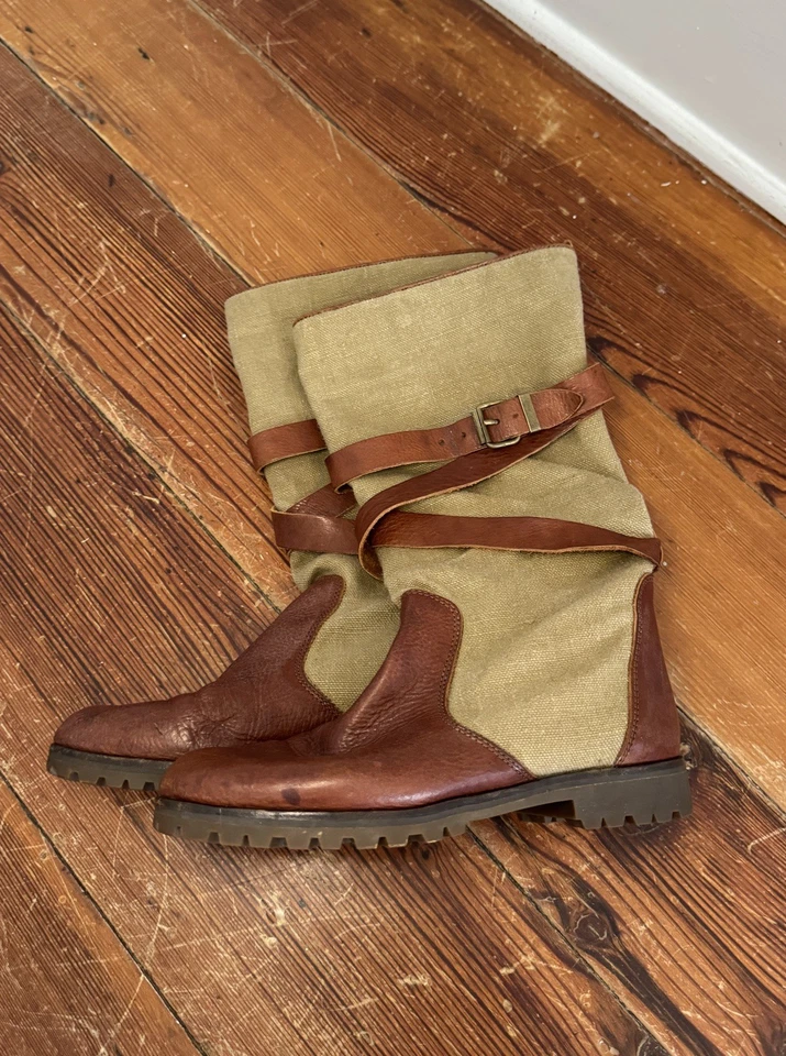 Botas de montar de safari de cuero lino Banana Republic 1987 de colección 6  Foto 1 de 4