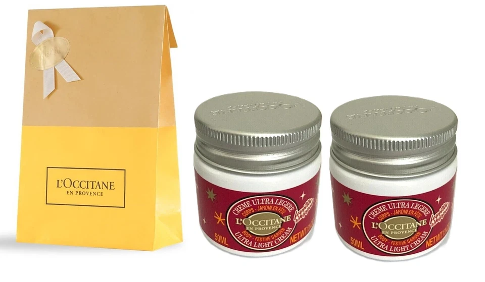 L'Occitane En Provence FESTIVE GARDEN Ultra Light Cream 2 X 1.1 OZ New & Sealed - image 1 of 1