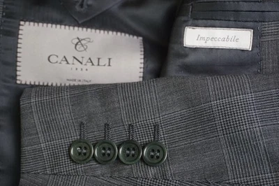 Canali 1934 Impeccabile  CURRENT 100% Wool Gray Plaid Sport Coat Jacket Sz 42R - Image 1 of 4