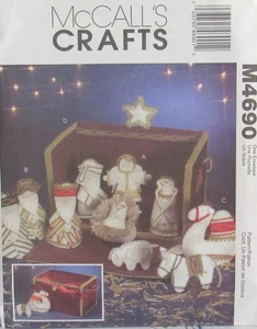 McCalls Crafts 4690 Christmas Nativity Scene Creche Storage Box Holiday Pattern - Picture 1 of 2