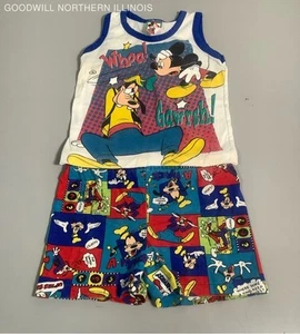 Vintage Toddlers' 2 Piece Disney Mickey Mouse & Goofy Shirt Size 3T Made in USA - Picture 1 of 7