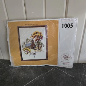 Little Church by the Lake The Creative Circle Crewel Kit #1005 NUEVO De colección 1982 - Imagen 1 de 2