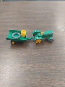 Matchbox Series #50 John Deere Tractor & #51 Trailer, w 1 Barrel - Picture 1 of 11