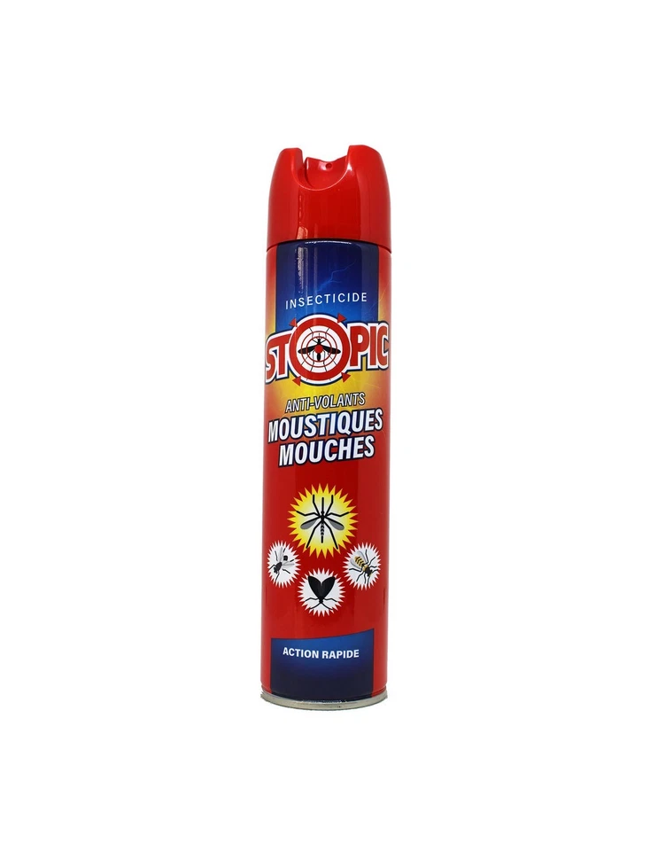 Insecticide Aérosol Volants Moustiques – STOPIC – 400 ml – Action Immédiate