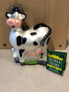 Kurt Adler Kuh edle Edelsteine Handarbeit Ornament Neu mit Etikett - Bild 1 von 4