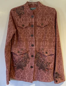 Butterfly Dropout Jacket Size Medium Pink with Horseshoe and Flowers - Picture 1 of 14
