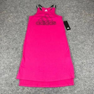 Adidas Racerback Dress Side Slit Magenta Pink Girls Small 7/8 * - Picture 1 of 15