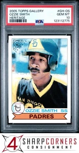 2005 TOPPS GALLERY HERITAGE #GH-OS OZZIE SMITH HOF POP 1 PSA 10 - Picture 1 of 2