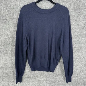 Ami Paris Alexandre Mattiussi Sweater Mens Small Navy Extrafine Merino Wool - Picture 1 of 10