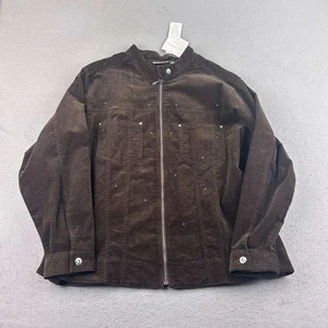 Quacker Factory Coat Womens 2X Brown Corduroy Full Zip Embellished Jacket NWT - Picture 1 of 10