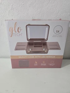 Glo Tech Estuche de Belleza con Espejo LED Iluminación Ajustable-Rosa - Imagen 1 de 12