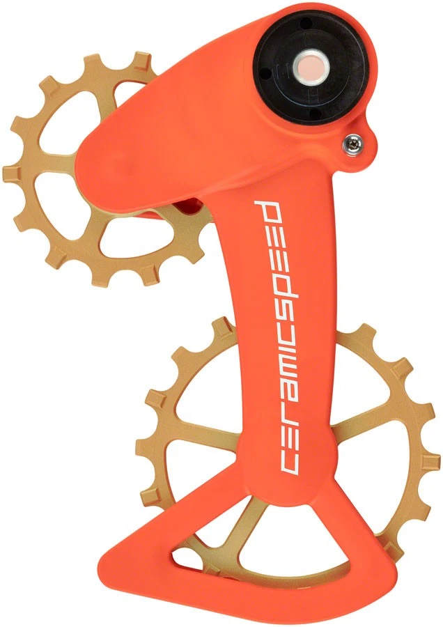 Sistema de rueda de polea CeramicSpeed OSPW X para SRAM Eagle AXS - Carreras recubiertas naranja Foto 1 de 1