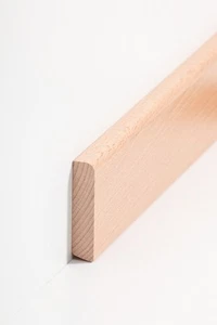 Holzfußleiste 13 x 58 mm abgerundet Eiche lackiert 240 cm Fußleiste Sockelleiste - Bild 1 von 2
