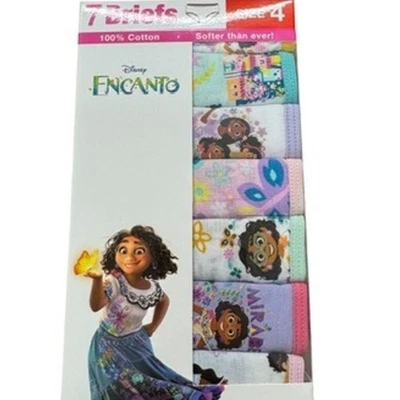 NWT!!!"ENCANTO" 4T, Girls Underwear,1-Pack of 7  - Image 1 of 4