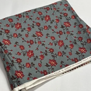 3 Yds Blue Red Seneca Falls Fabric By Brackman And Thompson Susan B Anthony - Picture 1 of 9