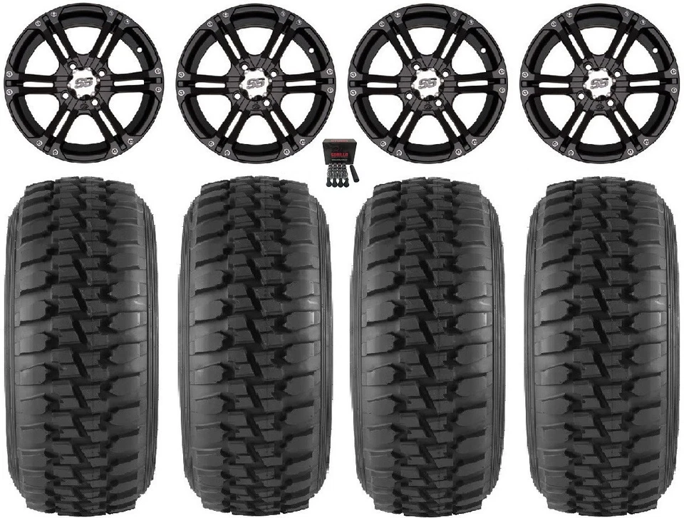 ITP SS212 14" Wheels Black 30" Desert Series Tires Yamaha Viking Wolverine - Image 1 of 4