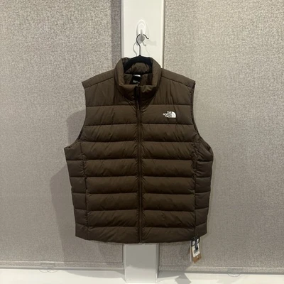 全新 The North Face 男式 Aconcagua 3 背心尺寸特大号烟棕色,全新带标签 160 美元 — 第 1/4 张图片