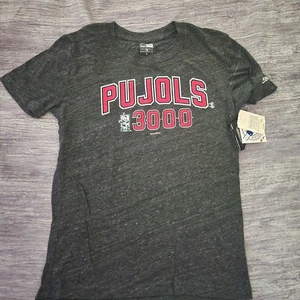 New Era Pujols 3000 T-Shirt MLB Baseball Graphic Tee Medium - Picture 1 of 7