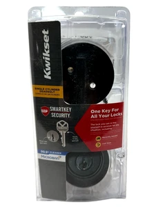 Kwikset Catenaccio Monocilindrico con SmartKey Nero Opaco 96600-761 Nuovo - Foto 1 di 6