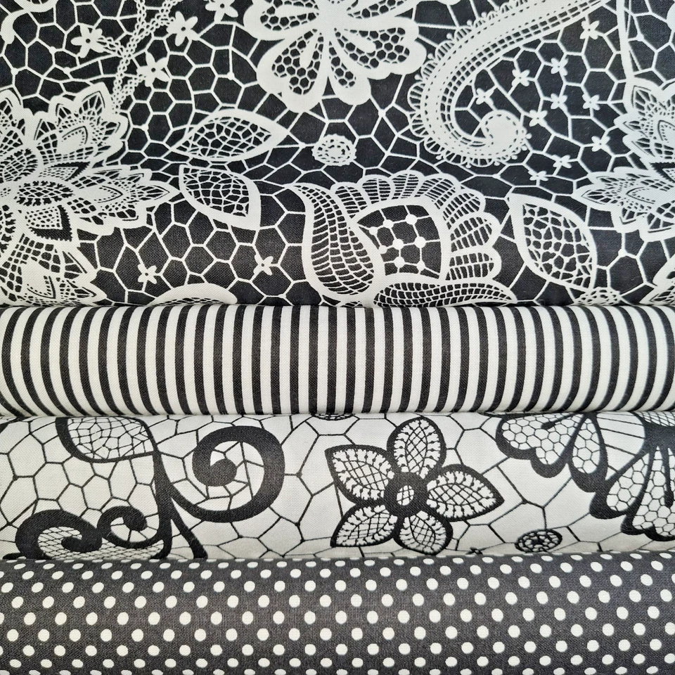 Stoffpaket 4  St. 22 x 50 cm Patchworkstoffe Baumwolle Stoffe - Bild 1 von 1