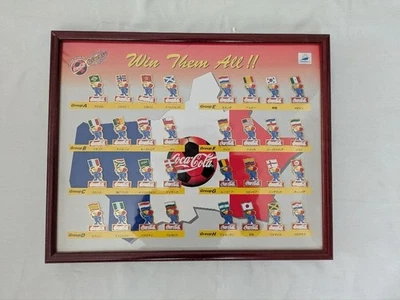 Coca-Cola FIFA World Cup '98 France 32 Pins Complete Framed Set / Promo / Unused - Image 1 of 4