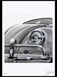 Kunst Grafik, Graphic, VW KÄFER  Bild, handsign., limit., NO FOTO! - Bild 1 von 4
