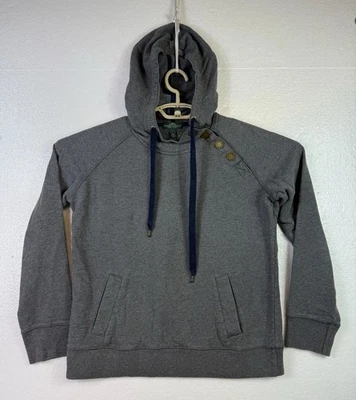 LRL Ralph Lauren hoodie Womens Sz L sweatshirt women Grey Pockets Hipster - Image 1 of 4