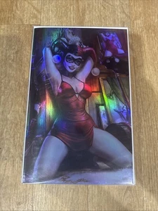 Mad Love Cosplay Harley Quinn Virgin Comic 4/20 Foil Fire CVR A Nm + Musings - Picture 1 of 3