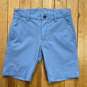 Greyson Montauk Shorts Golf Performance Stretch Blue Gray Boys Youth Size 5 - Picture 1 of 9