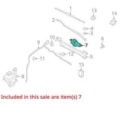 06 07 08 09 10 11 12 FUSION FRONT WINDSHIELD WIPER MOTOR MOTOR ONLY 616422 - Image 1 of 2