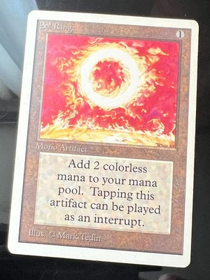 Magic the Gathering MTG Unlimited Sol Ring MP+  (Beta Bob) - Image 1 of 2