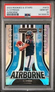 CJ STROUD PSA 10 ROOKIE AIRBORNE SILVER 2023 PANINI ROOKIES & STARS RC TEXANS - Picture 1 of 2