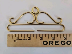 GOLDFARBENER METALL-GLOCKENZIEHER passt 4,75" Kreuzstich-Projekt EINTEILIGER AUFHÄNGER - Bild 1 von 2